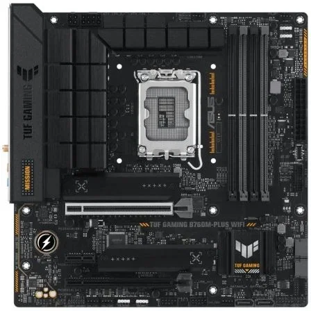 Asus TUF GAMING B760M-PLUS WiFi, Placa Base Intel LGA 1700, B760, DDR5, 128GB, HDMI 2.1+DP 1.4, 4SATA+2M.2, USB 3.2+USB-C, 2.5GB+WIFI6E+BT5.2, Micro ATX - 90MB1ET0-M1EAY0